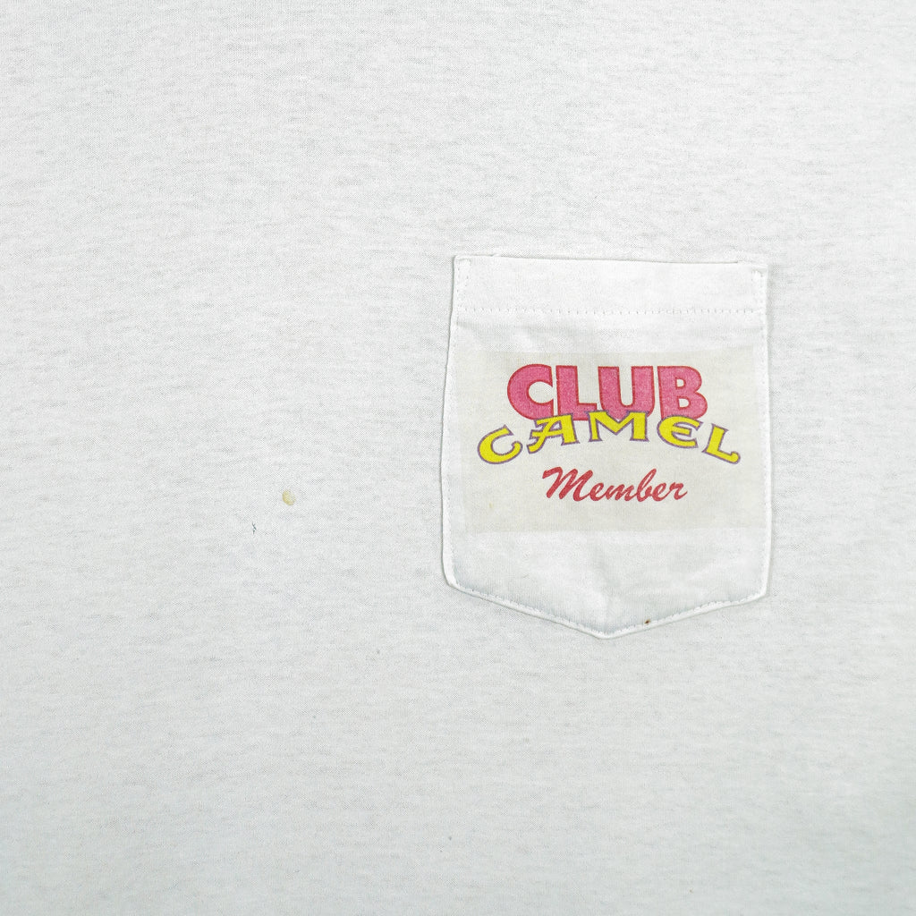 Vintage (Camel) - Beach Club Wish You Were Here T-Shirt 1990s X-Large Vintage Retro
