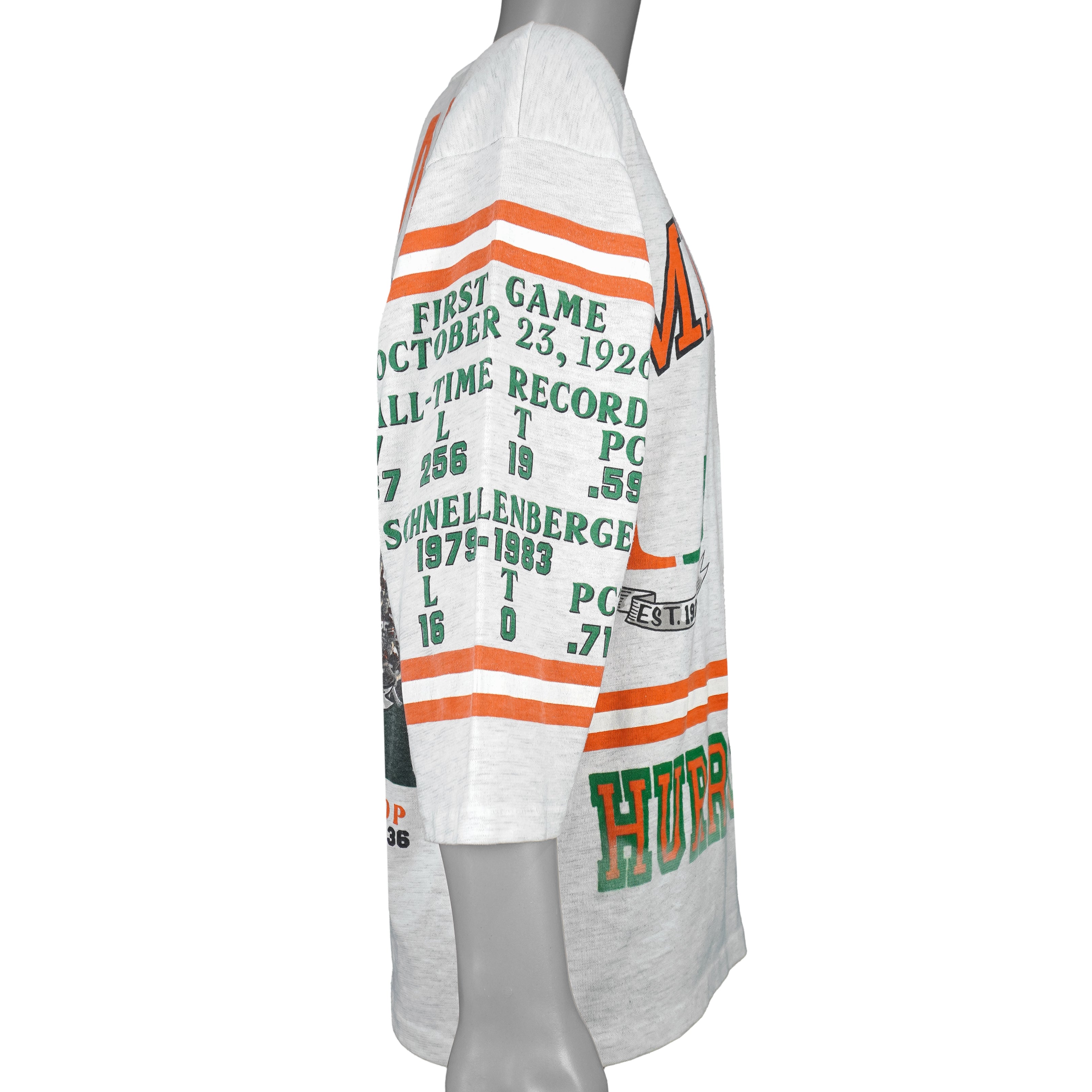 NCAA (Long Gone) - Miami Hurricanes 1983 World Championship T-Shirt 1991 Large Vintage Retro Football