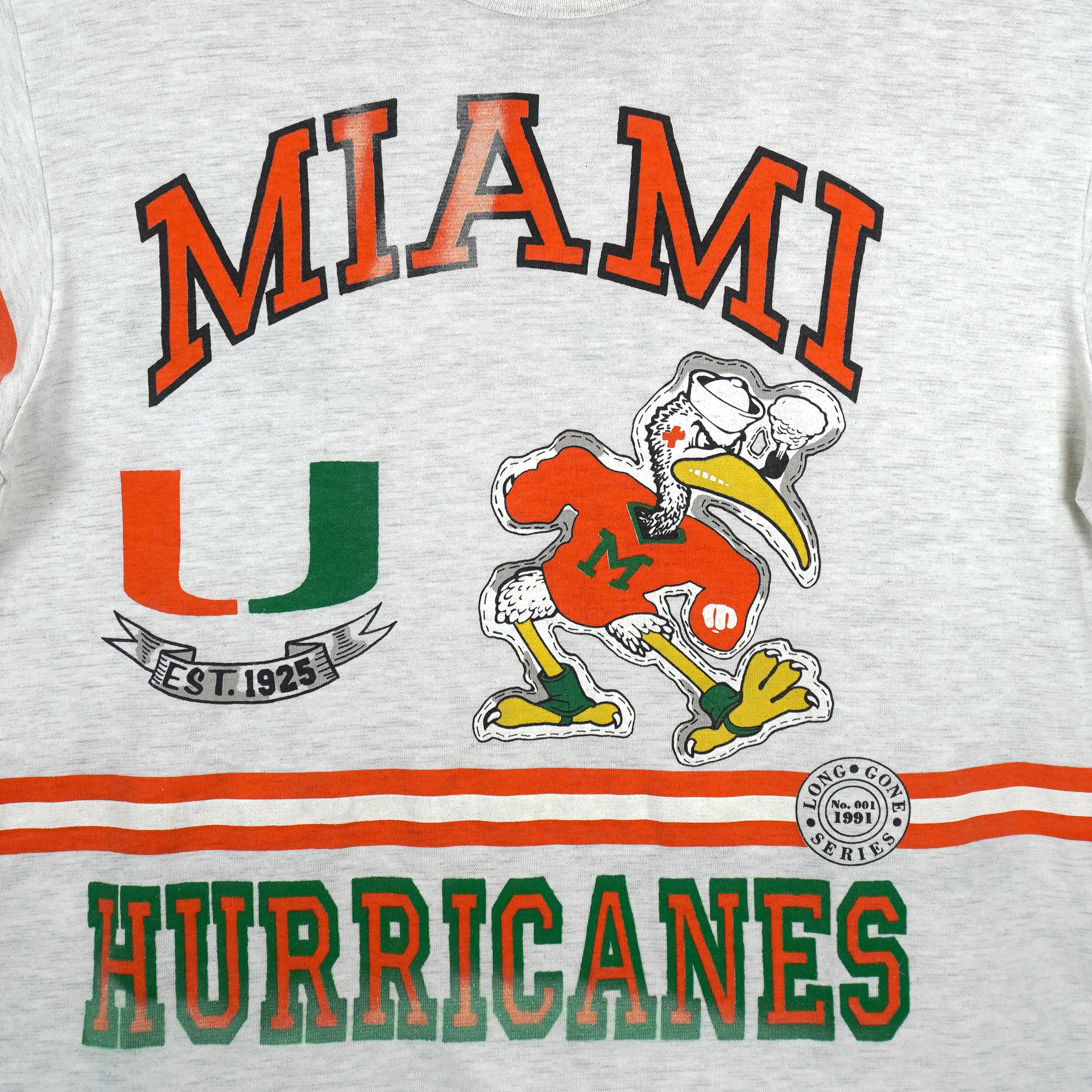 NCAA (Long Gone) - Miami Hurricanes 1983 World Championship T-Shirt 1991 Large Vintage Retro Football