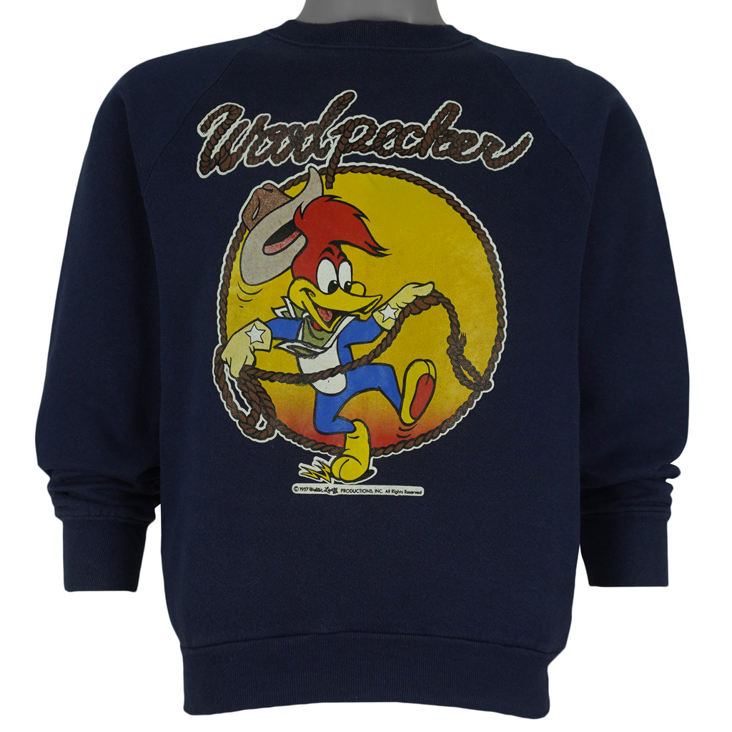 Vintage - Woody Woodpecker Crew Neck Sweatshirt 1990s Medium Vintage Retro