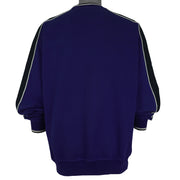 Reebok - Purple Embroidered Crew Neck Sweatshirt 1990s Medium Vintage Retro