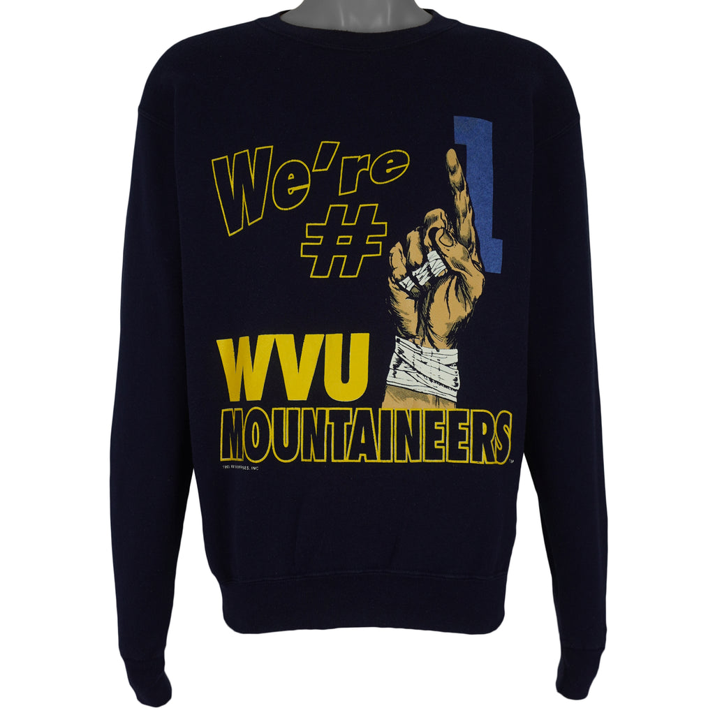 NCAA (PM) - We're #1 WVU Mountaineers Crew Neck Sweatshirt 1993 Medium