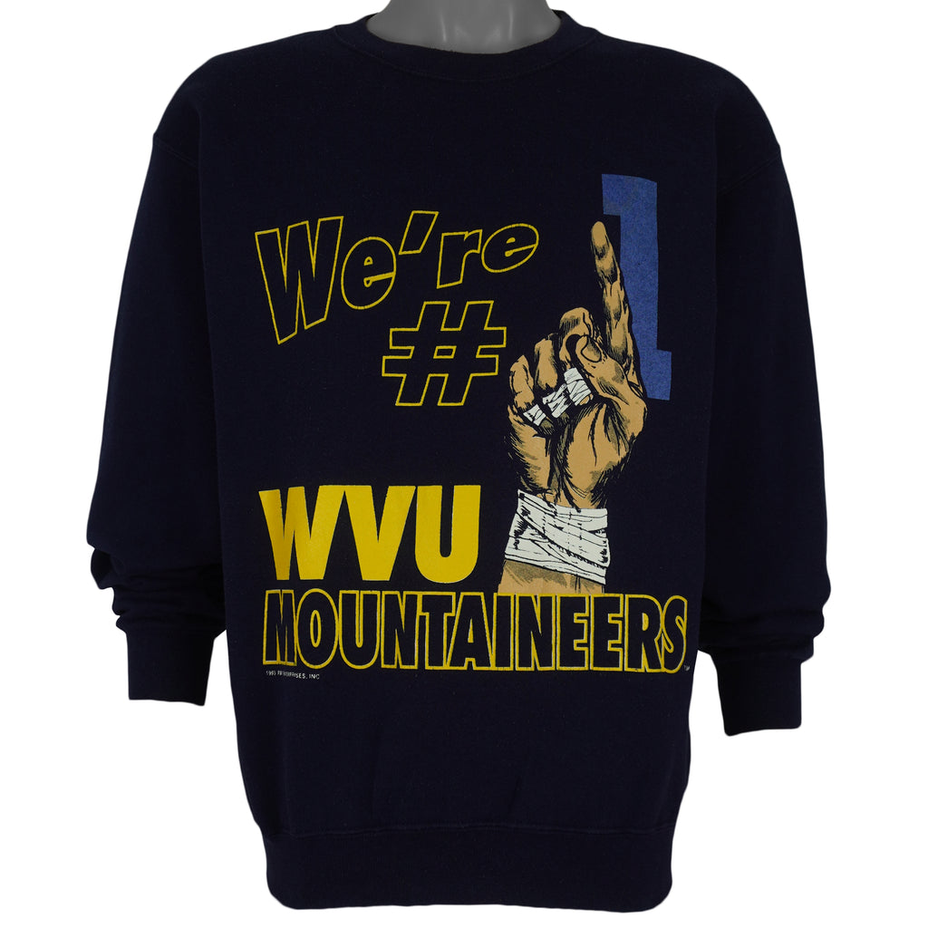 NCAA (PM) - We're #1 WVU Mountaineers Crew Neck Sweatshirt 1993 Medium