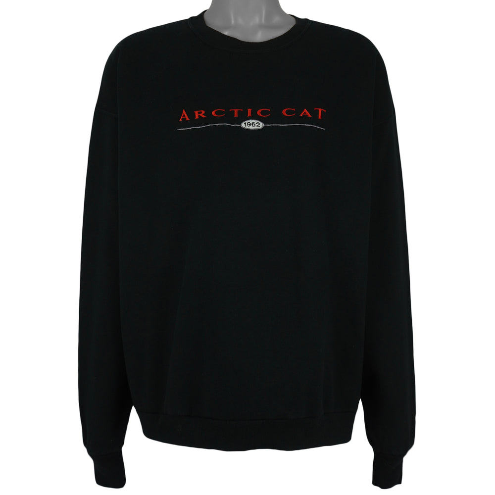 Vintage - Black Arctic Cat Crew Neck Sweatshirt 2000s XX-Large Vintage Retro