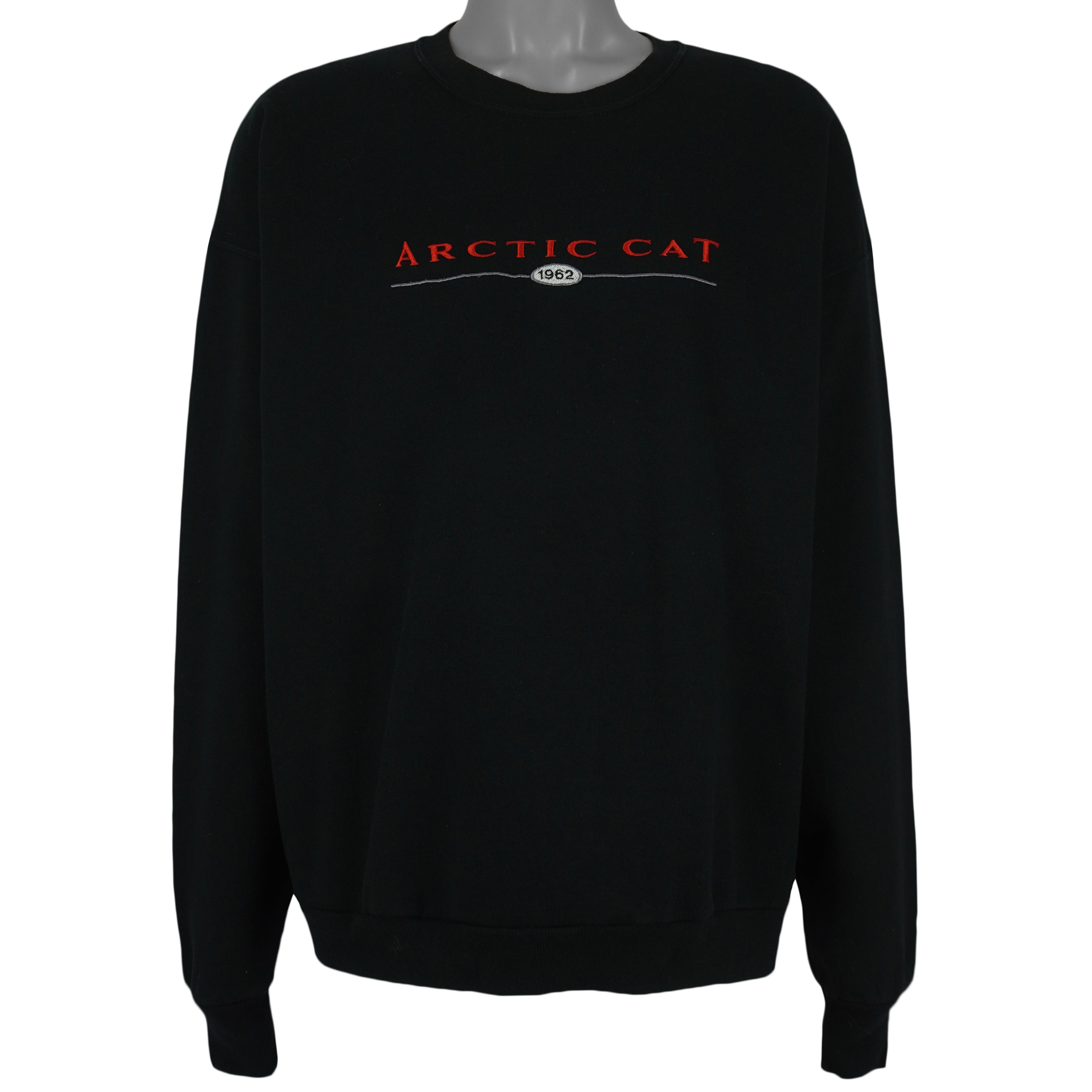Vintage - Black Arctic Cat Crew Neck Sweatshirt 2000s XX-Large Vintage Retro