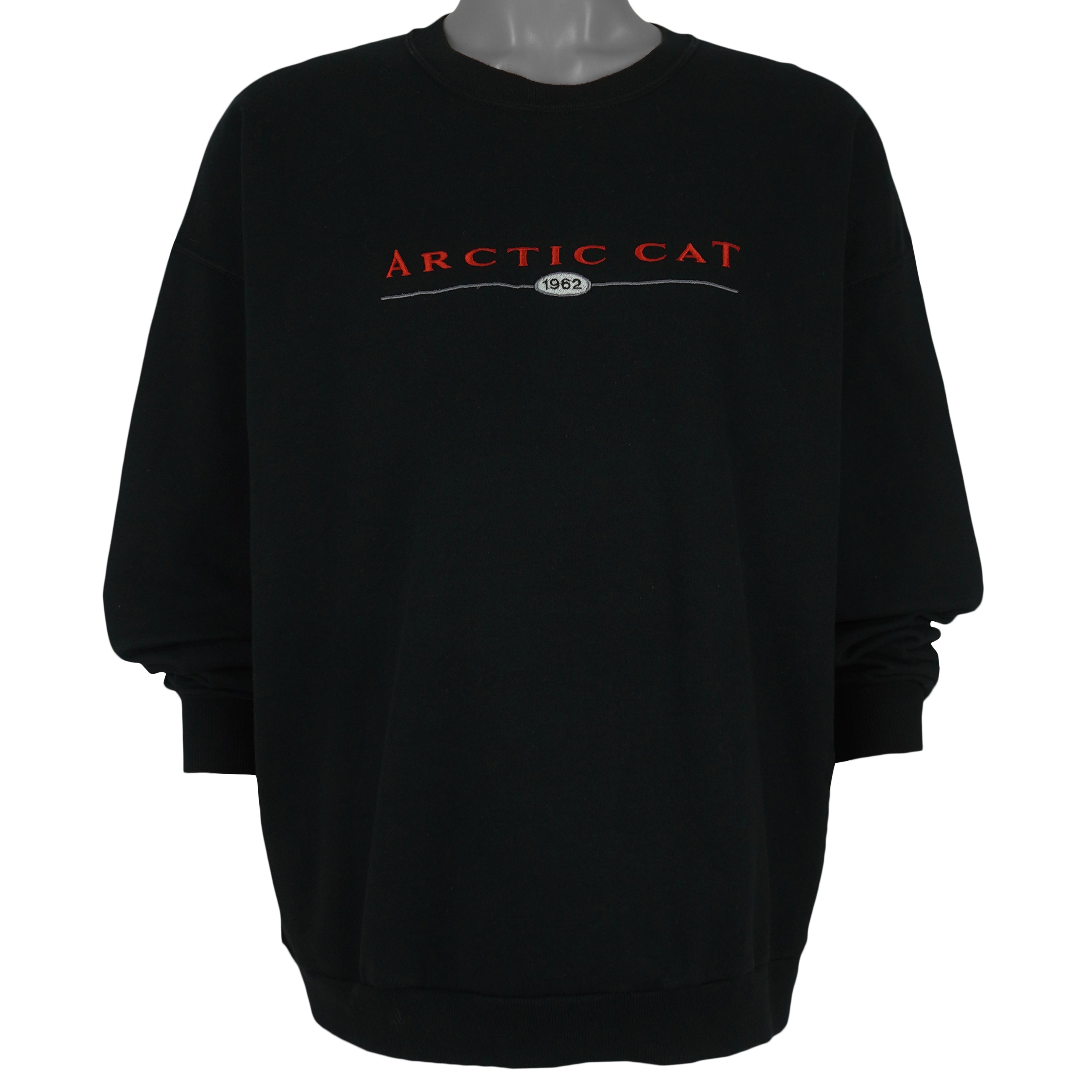 Vintage - Black Arctic Cat Crew Neck Sweatshirt 2000s XX-Large Vintage Retro