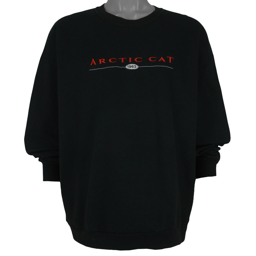 Vintage - Black Arctic Cat Crew Neck Sweatshirt 2000s XX-Large Vintage Retro