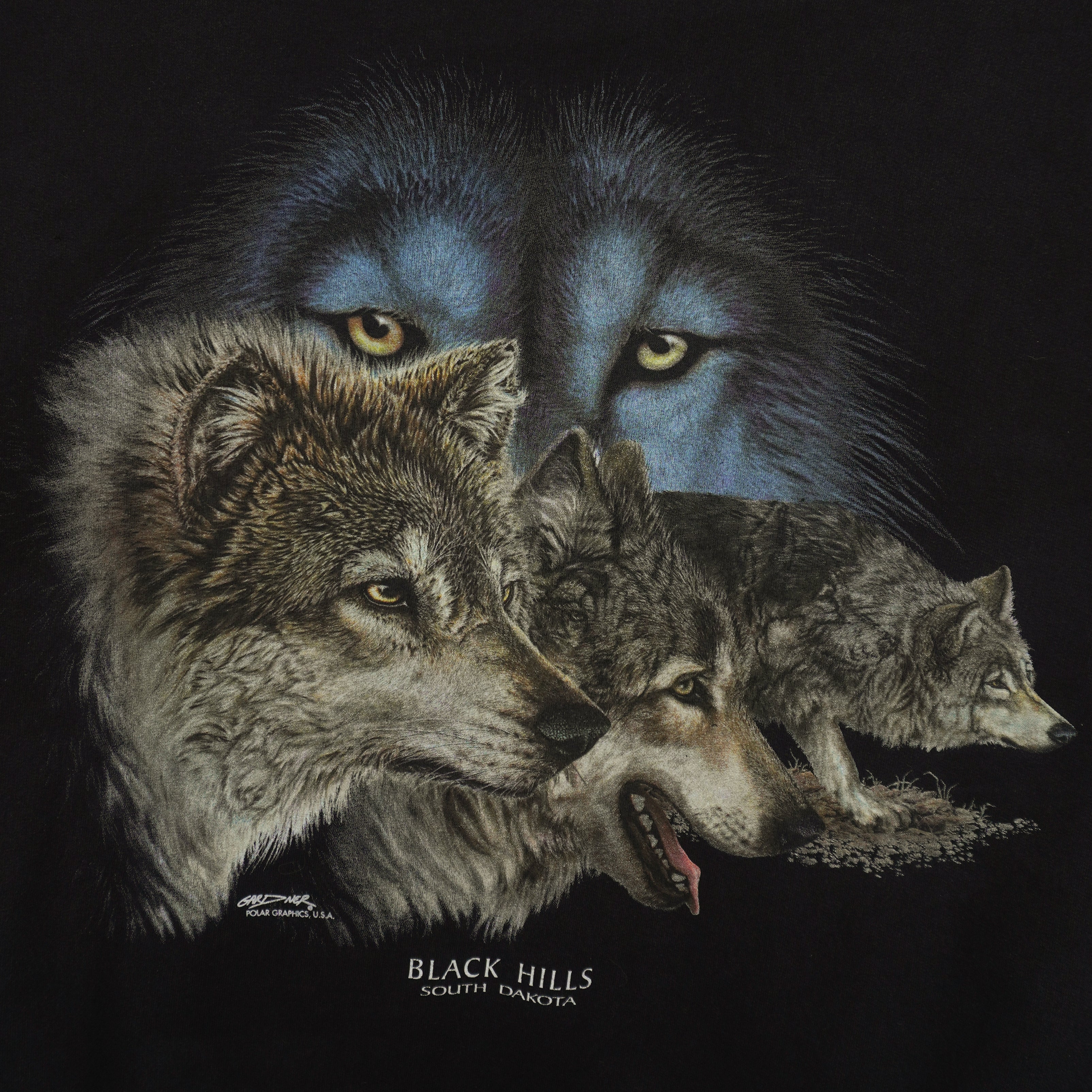 Vintage (Gildan) - Wolfs Black Hills Crew Neck Sweatshirt 1990s X-Large Vintage Retro