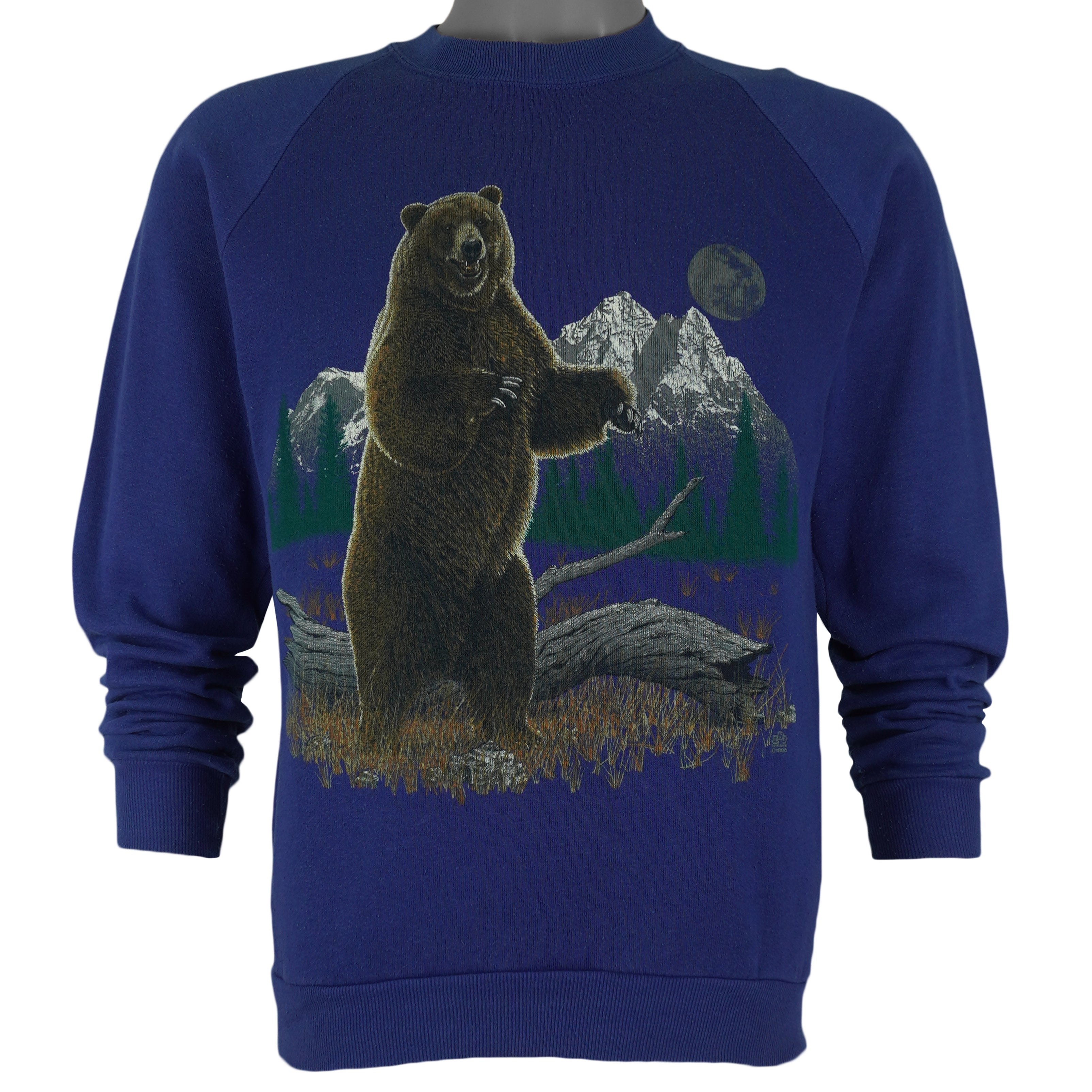 Vintage (Jerzees) - Big Bear Crew Neck Sweatshirt 1990s Medium Vintage Retro