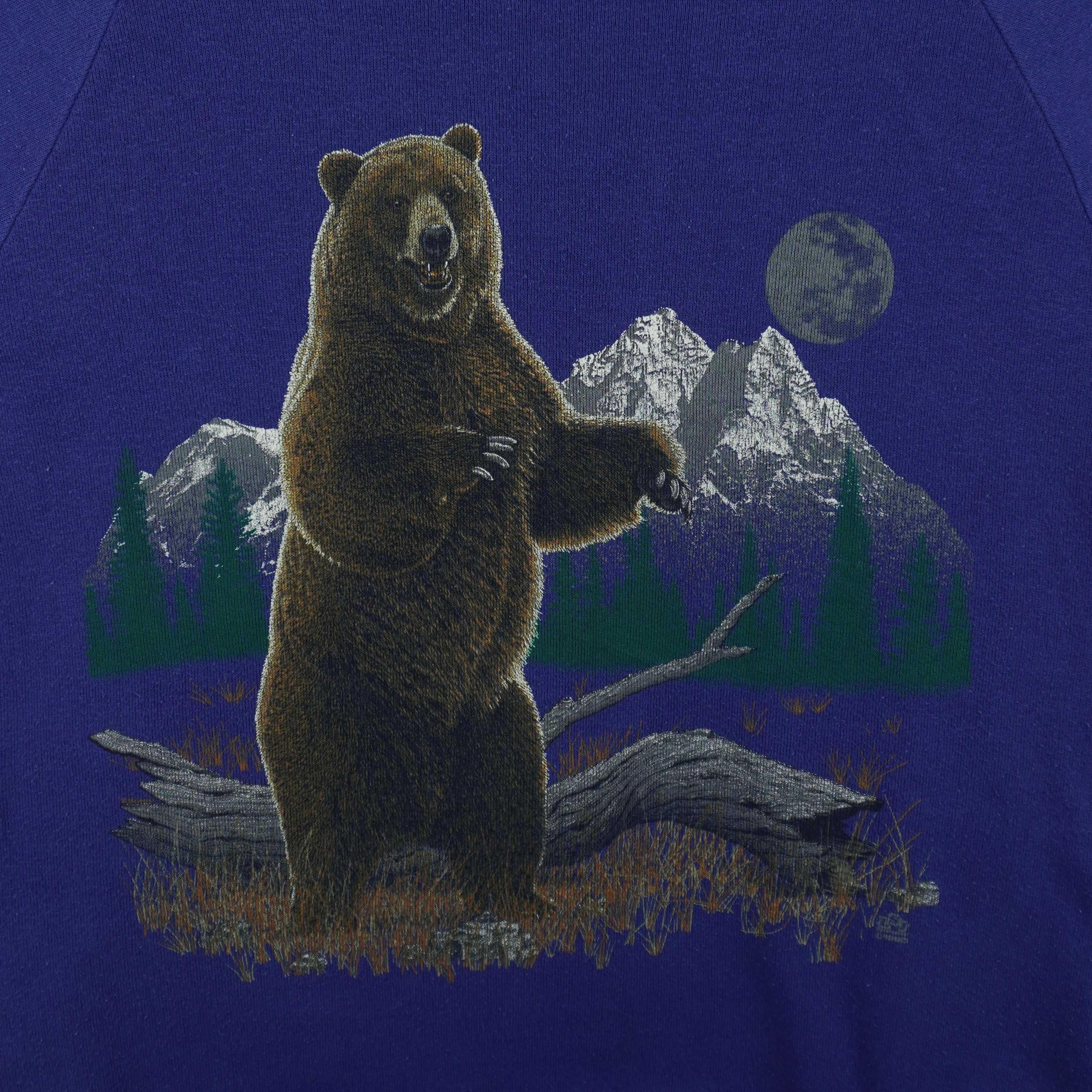 Vintage (Jerzees) - Big Bear Crew Neck Sweatshirt 1990s Medium Vintage Retro