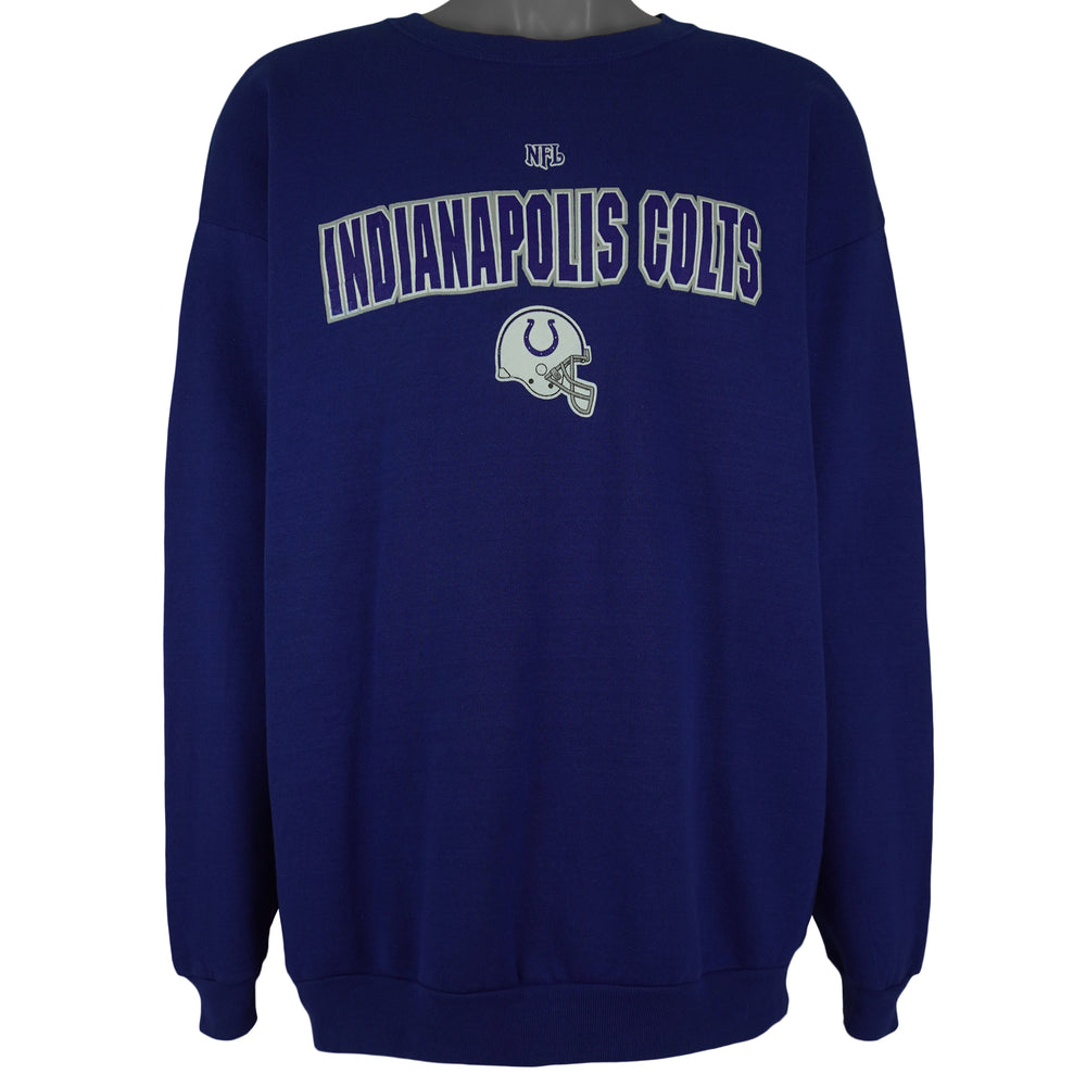 NFL - Indianapolis Colts Helmet Crew Neck Sweatshirt 2000s X-Large Vintage Retro Football