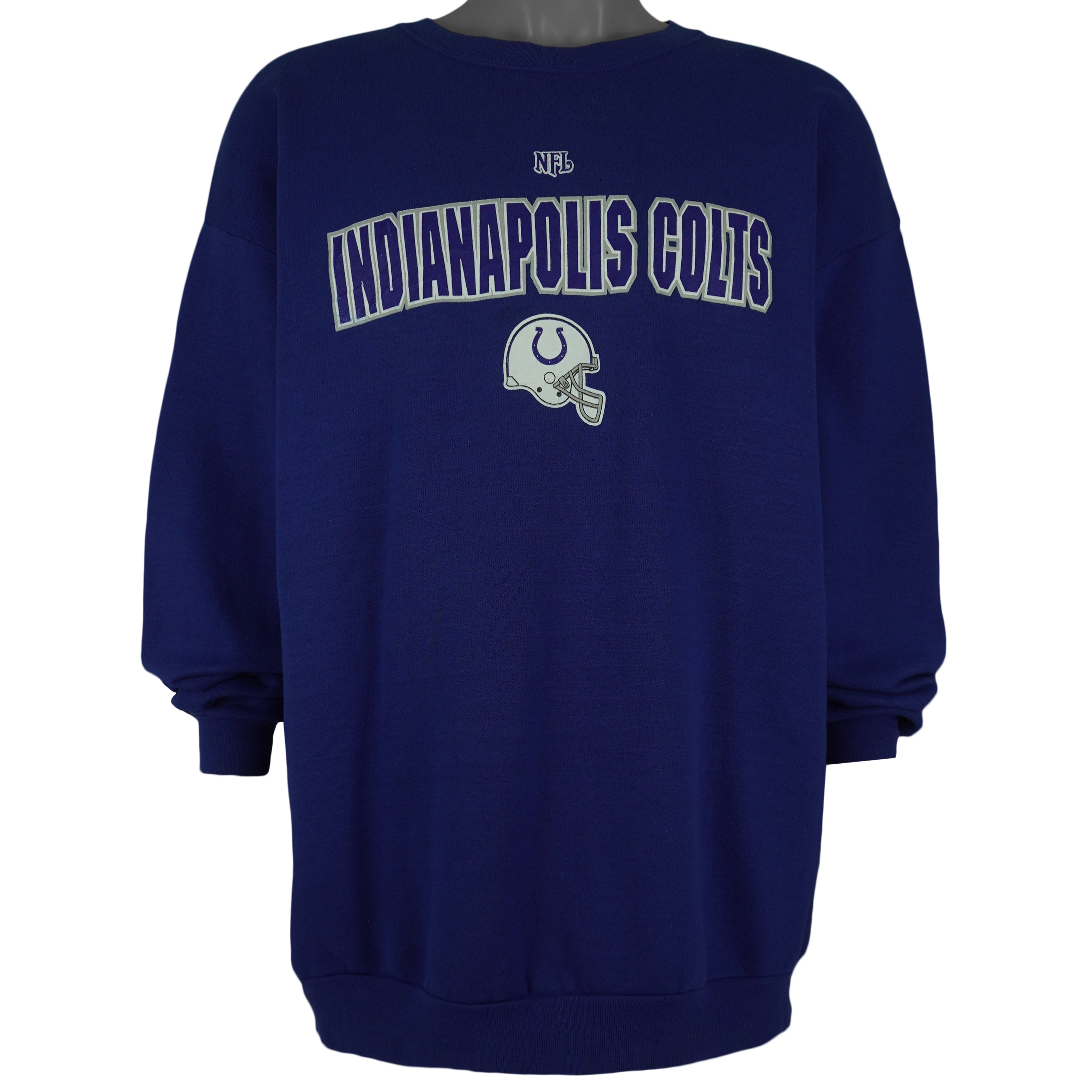 NFL - Indianapolis Colts Helmet Crew Neck Sweatshirt 2000s X-Large Vintage Retro Football