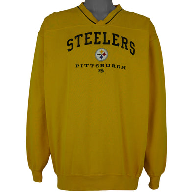 NFL - Pittsburgh Steelers V-Notch Pullover Sweatshirt 2000s X-Large