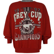 CFL (Softwear Athletics) - Calgary Stampeders Crew Neck Sweatshirt 1992 X-Large Vintage Retro Football
