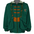 NCAA (Turbo Sportwear) - Miami Hurricanes Hooded Windbreaker 1990s Medium Vintage Retro