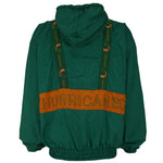 NCAA (Turbo Sportwear) - Miami Hurricanes Hooded Windbreaker 1990s Medium Vintage Retro