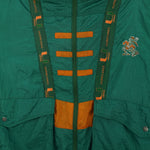 NCAA (Turbo Sportwear) - Miami Hurricanes Hooded Windbreaker 1990s Medium Vintage Retro