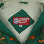 NCAA (Turbo Sportwear) - Miami Hurricanes Hooded Windbreaker 1990s Medium Vintage Retro