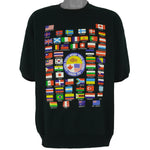 Vintage (Jerzees) - Central States Rotary Youth Exchange Flags T-Shirt 1990s X-Large Vintage Retro