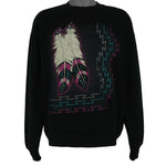 Vintage (Jerzees) - Native Americans Art Crew Neck Sweatshirt 1990s Large Vintage Retro