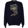 Vintage (Gopher Sport) - Blue Cats Crew Neck Sweatshirt 1990s X-Large Vintage Retro