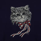 Vintage (Gopher Sport) - Blue Cat Crew Neck Sweatshirt 1990s X-Large Vintage Retro
