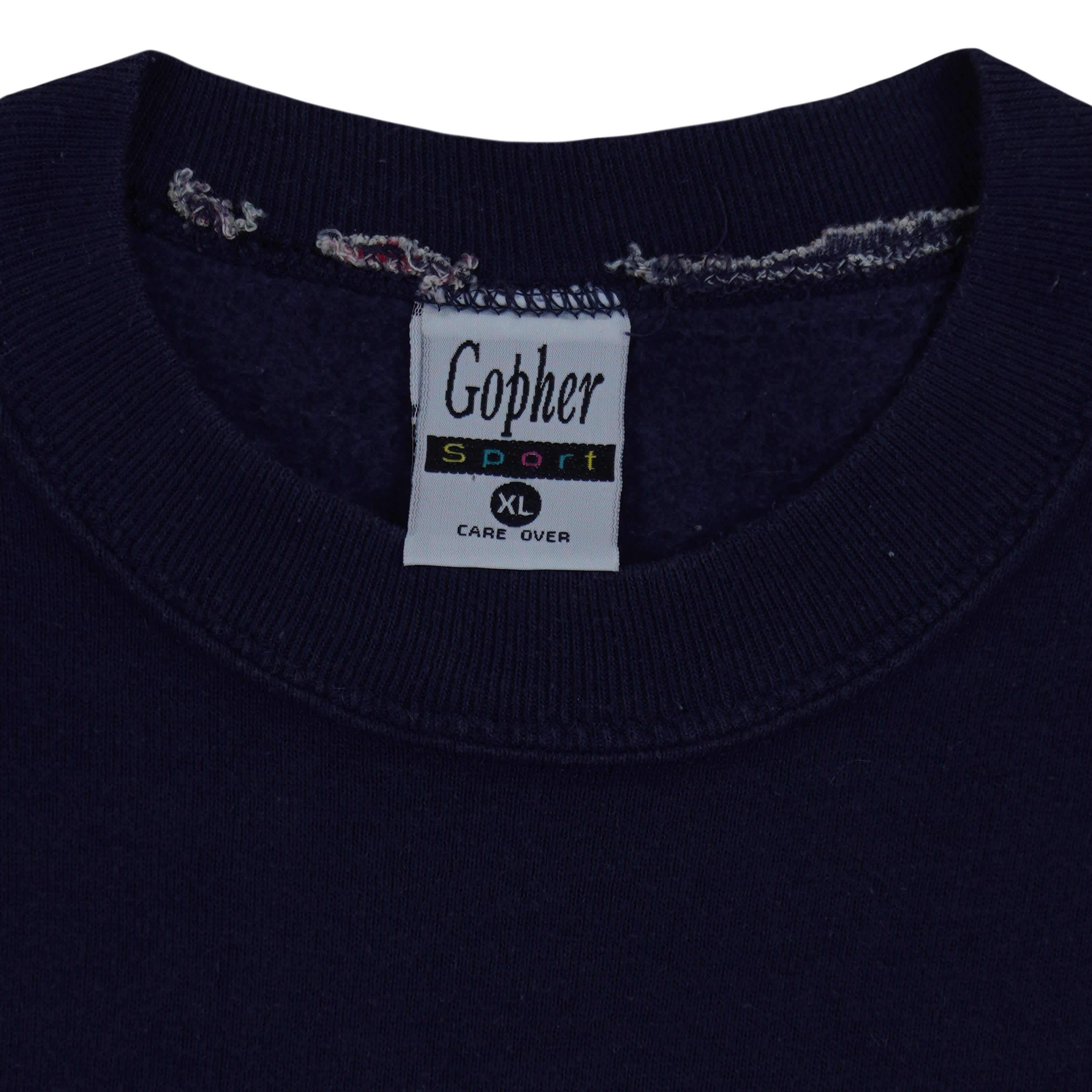 Vintage (Gopher Sport) - Blue Cat Crew Neck Sweatshirt 1990s X-Large Vintage Retro