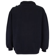 FILA - Navy Blue Embroidered 1/4 Zip Sweatshirt 1990s Large Vintage Retro