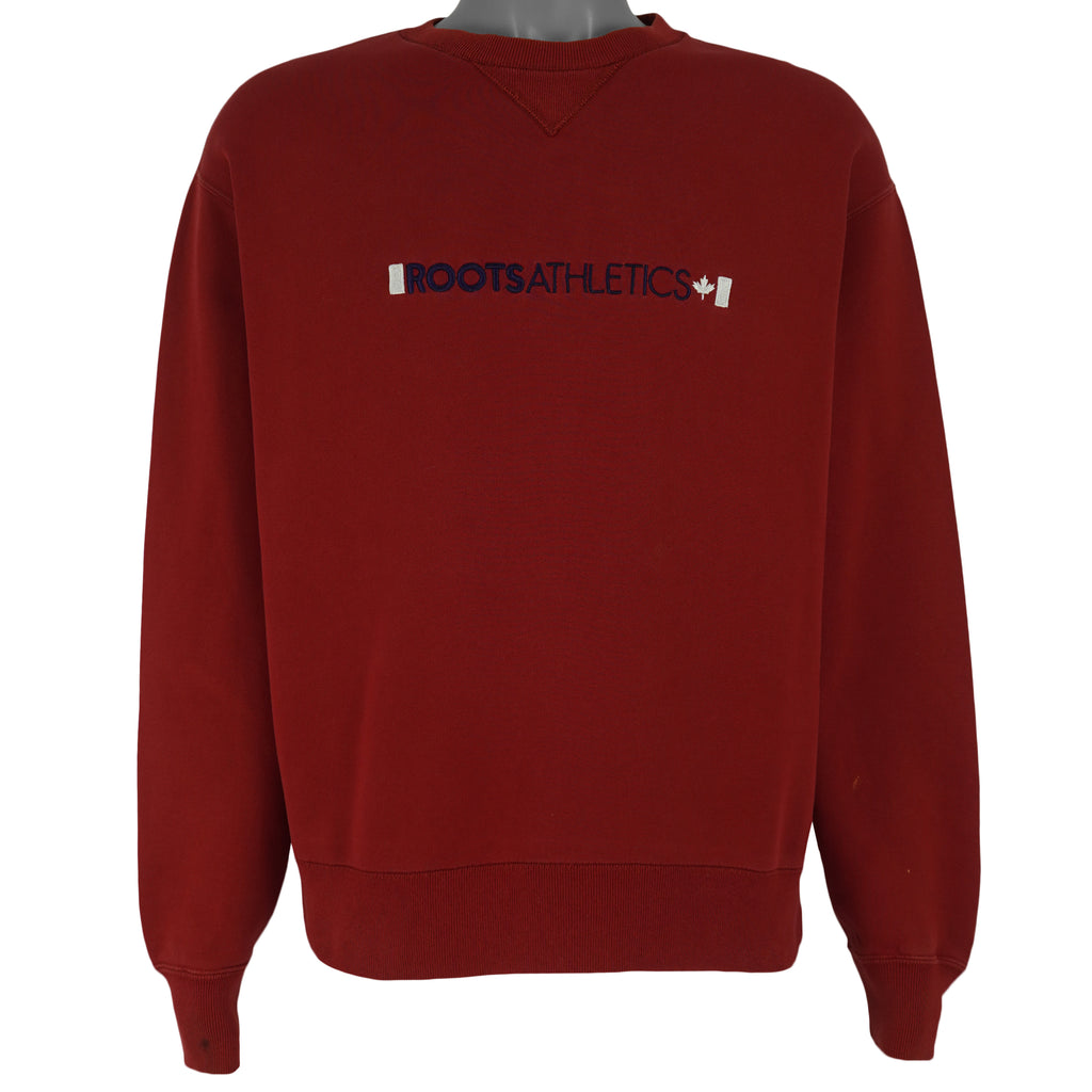 Vintage - Roots Athletics Crew Neck Sweatshirt 1990s Medium Vintage Retro
