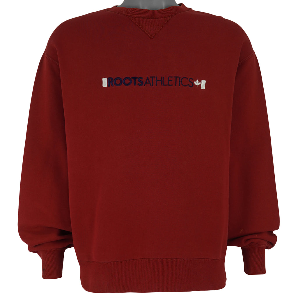Vintage - Roots Athletics Crew Neck Sweatshirt 1990s Medium Vintage Retro