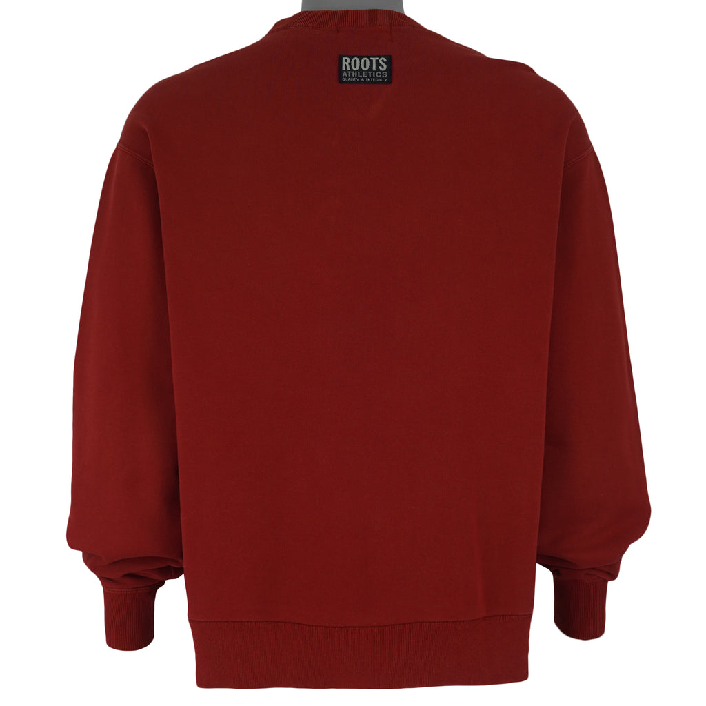 Vintage - Roots Athletics Crew Neck Sweatshirt 1990s Medium Vintage Retro