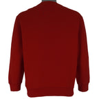 Nike - Red Athletics Spell-Out Crew Neck Sweatshirt 1990s Large Youth Vintage Retro