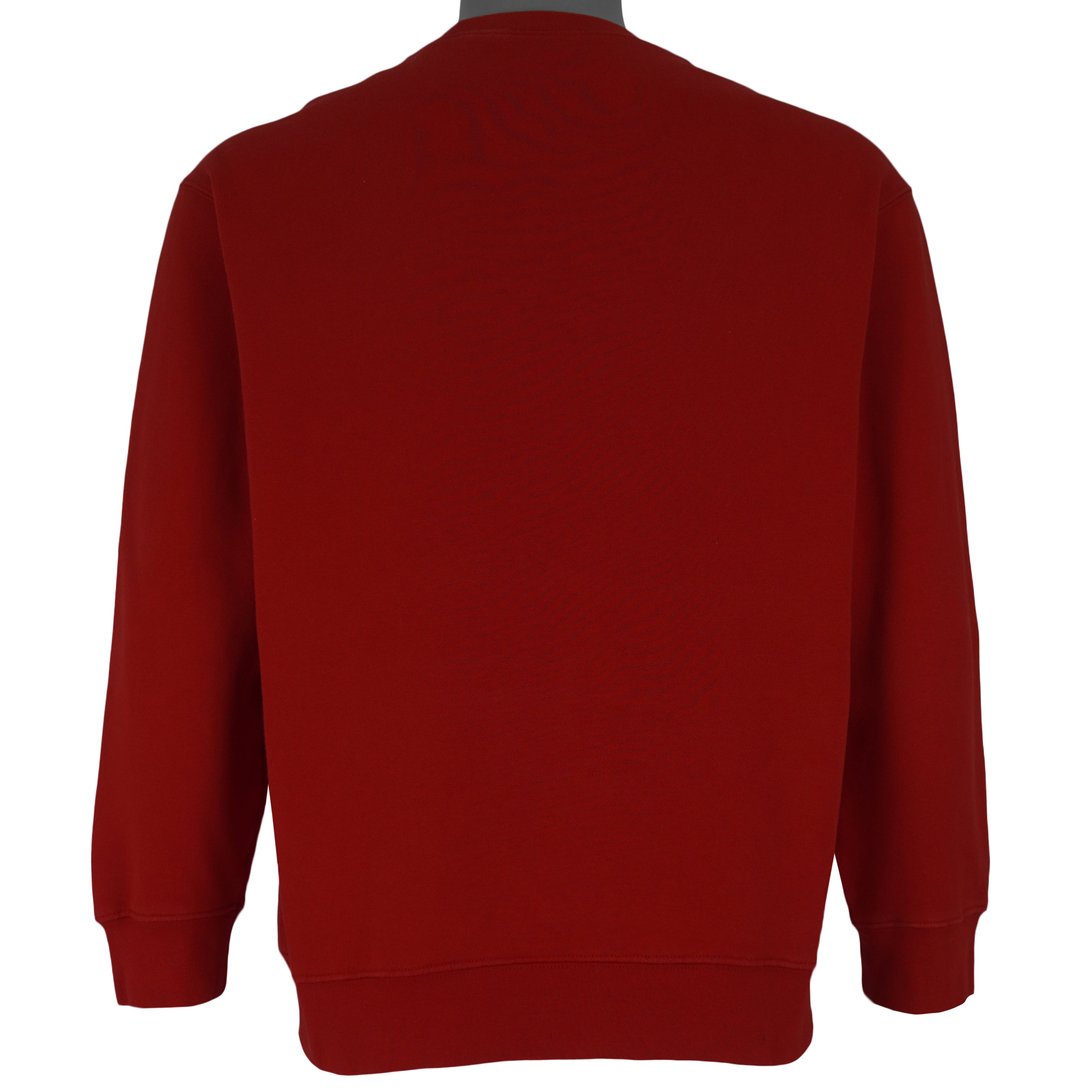 Nike - Red Athletics Spell-Out Crew Neck Sweatshirt 1990s Large Youth Vintage Retro