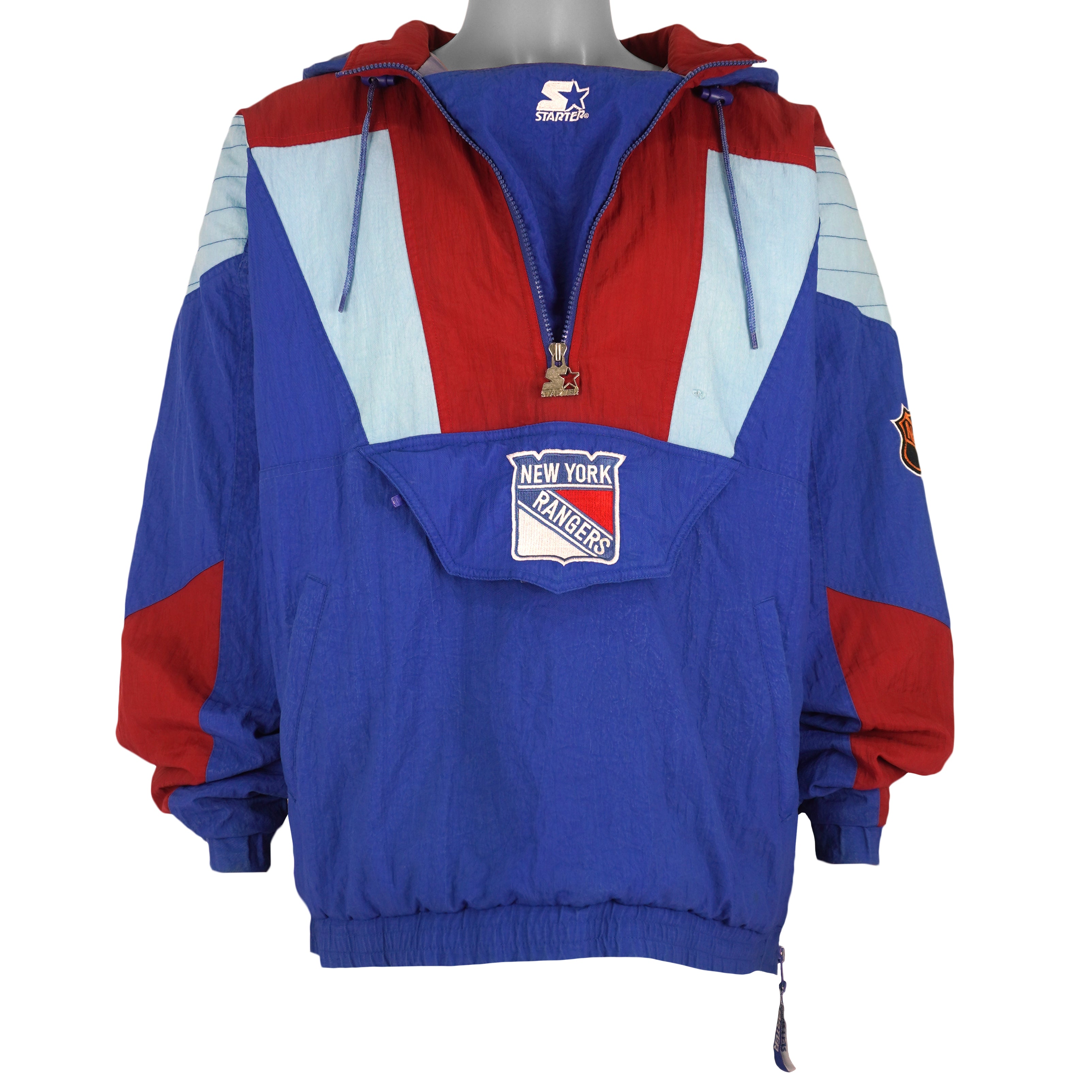 Starter - New York Rangers Hooded Jacket 1990s X-Large Vintage Retro Hockey