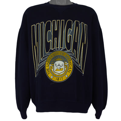 NCAA (Russell Athletic) - Michigan Wolverines Crew Neck Sweatshirt 1990s X-Large
