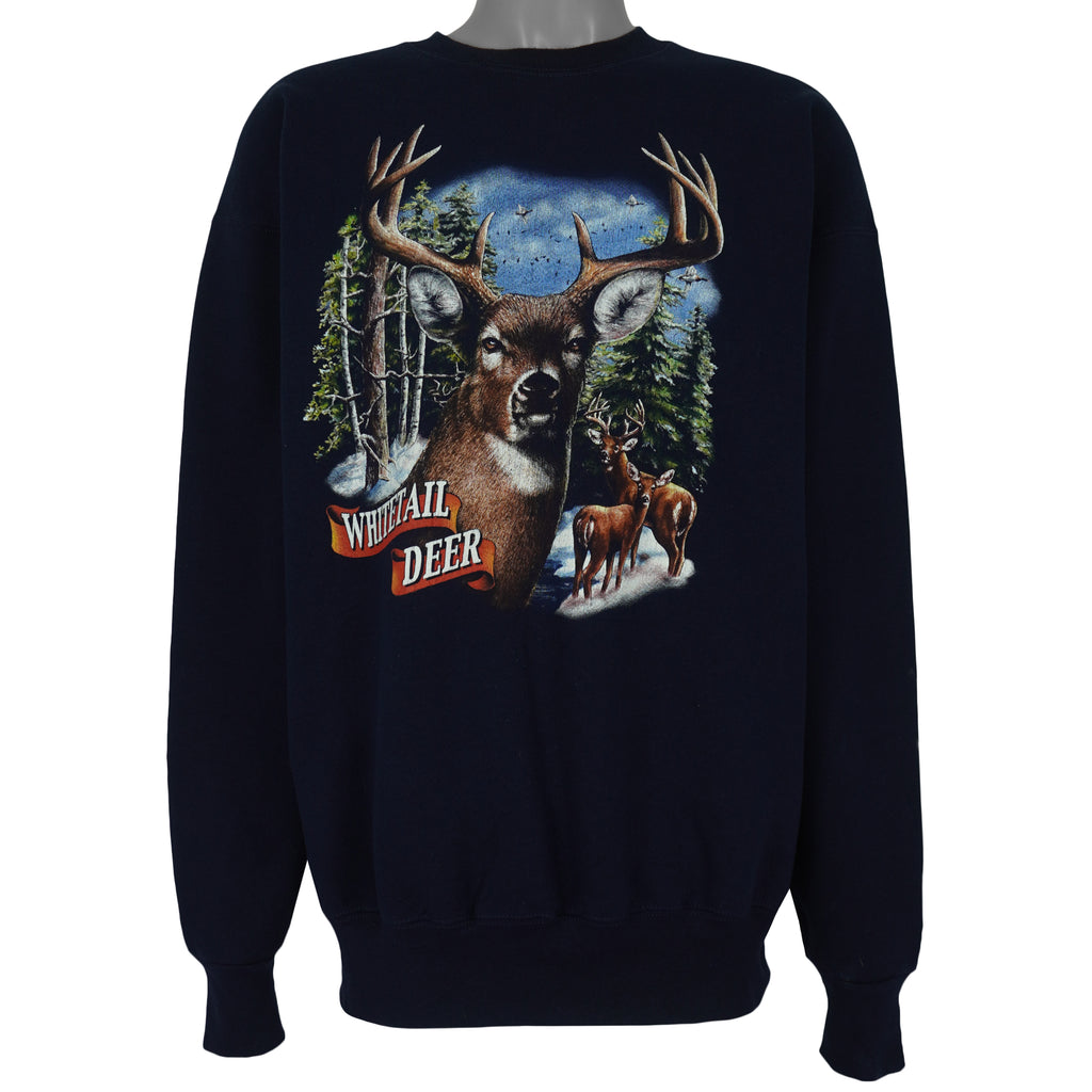 Vintage (Member's Mark) - The White-Tailed Deer Sweatshirt 1990s XX-Large Vintage Retro