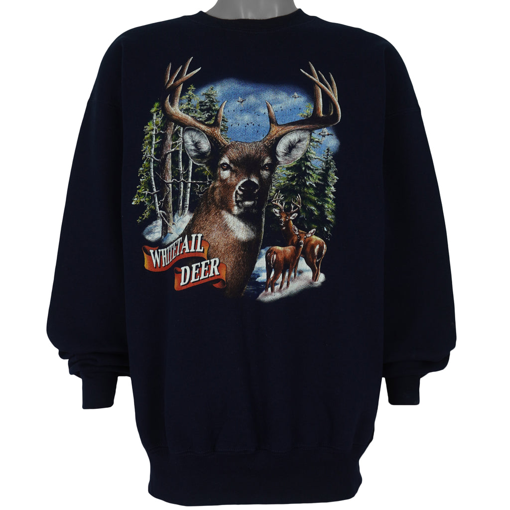 Vintage (Member's Mark) - The White-Tailed Deer Sweatshirt 1990s XX-Large Vintage Retro