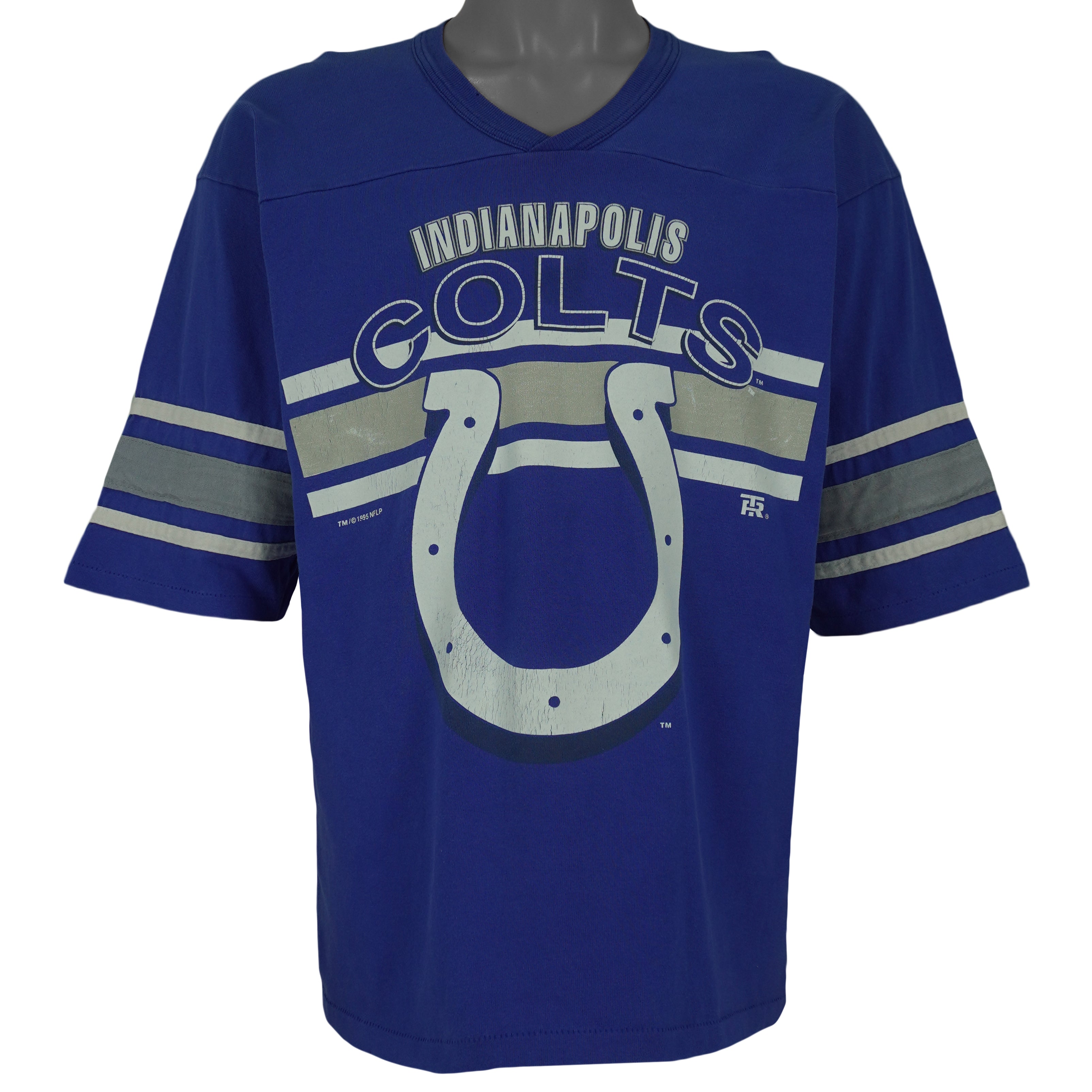 NFL (Team Rated) - Indianapolis Colts Big Logo T-Shirt 1995 Medium Vintage Retro Football