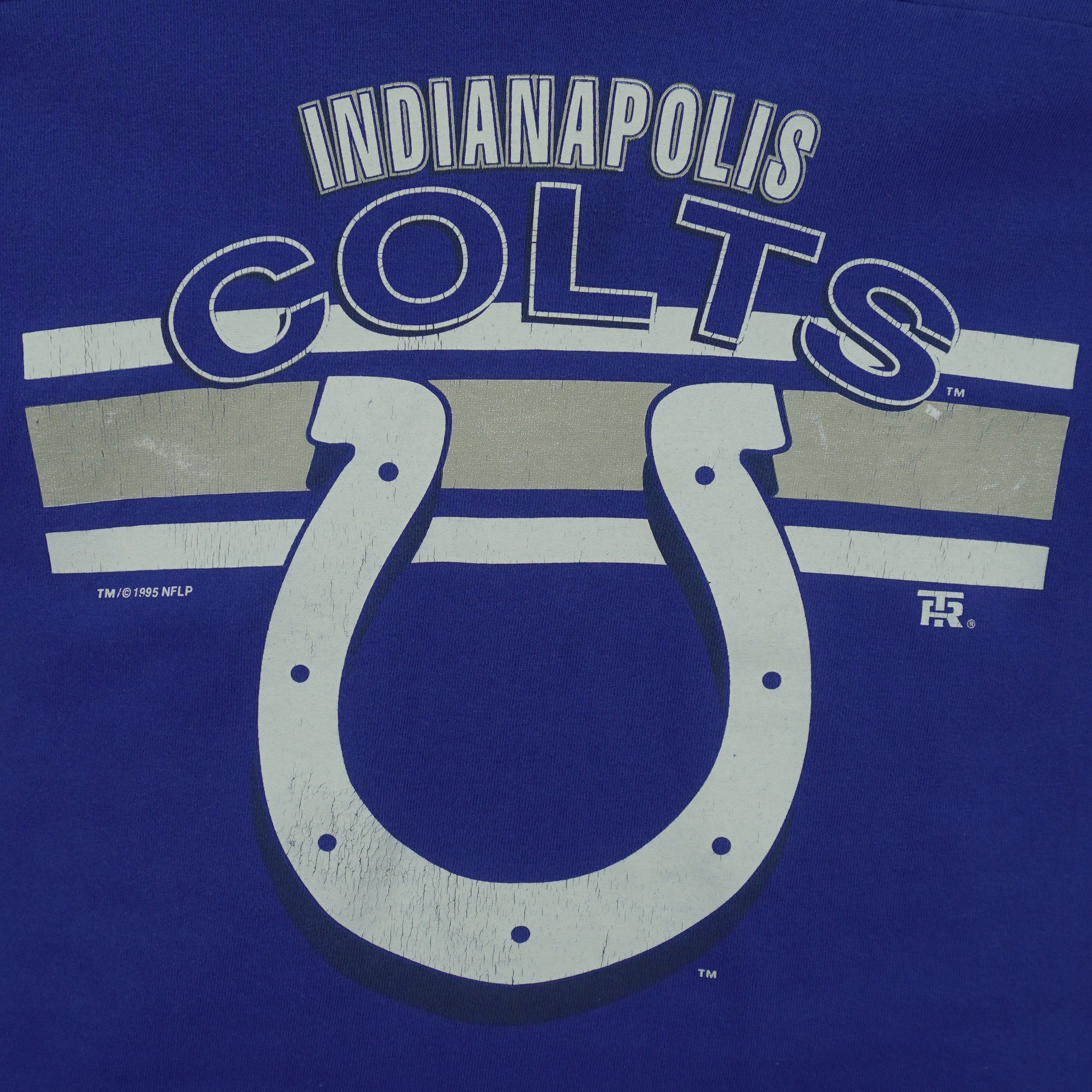 NFL (Team Rated) - Indianapolis Colts Big Logo T-Shirt 1995 Medium Vintage Retro Football