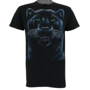 Vintage (Made At The Beach) - Black Panther Animal Print T-Shirt 1994 Medium Vintage Retro