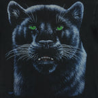 Vintage (Made At The Beach) - Black Panther Animal Print T-Shirt 1994 Medium Vintage Retro
