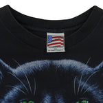 Vintage (Made At The Beach) - Black Panther Animal Print T-Shirt 1994 Medium Vintage Retro