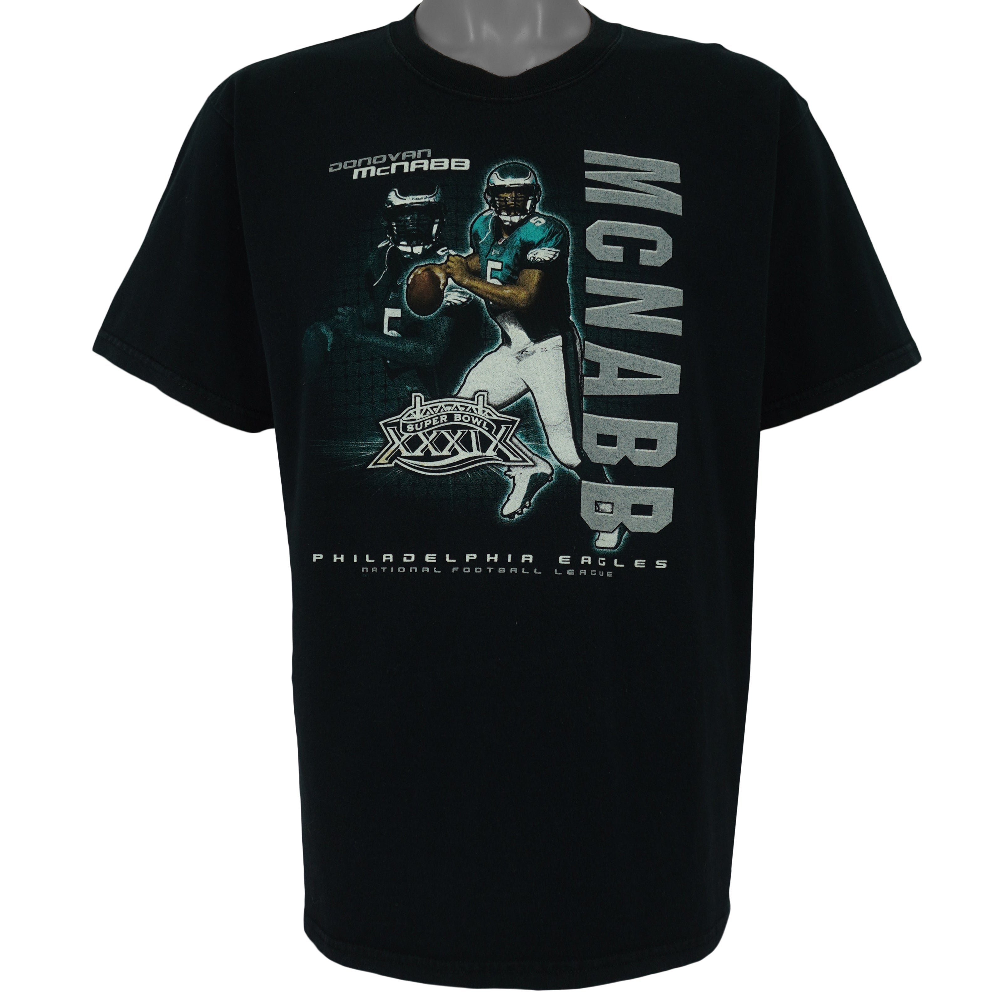NFL (Gildan) - Philadelphia Eagles MCNABB #5 T-Shirt 2000s Large Vintage Retro Football
