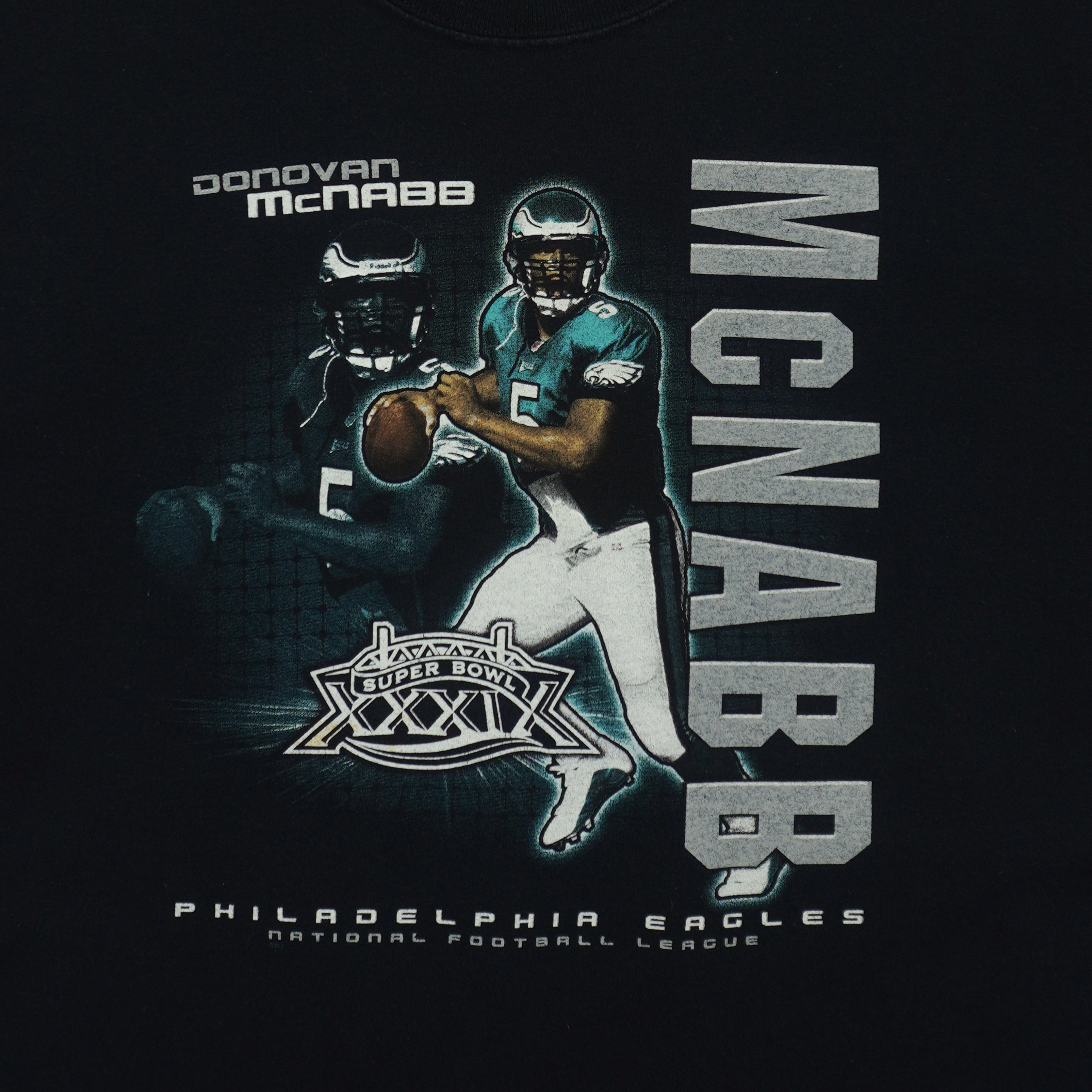 NFL (Gildan) - Philadelphia Eagles MCNABB #5 T-Shirt 2000s Large Vintage Retro Football