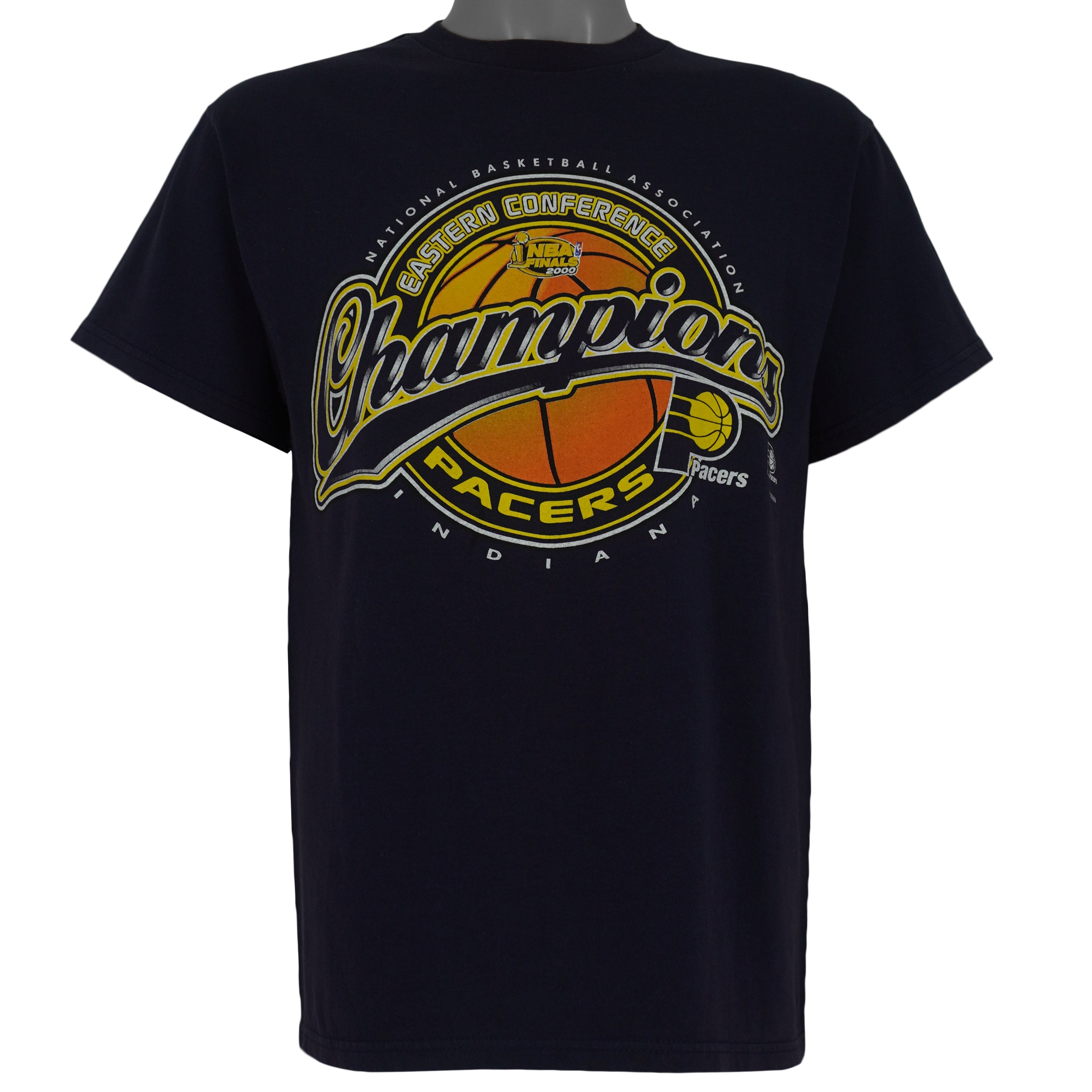 NBA (Logo Athletic) - Indiana Pacers, Eastern Conference Finals T-Shirt 2000 Medium Vintage Retro Basketball