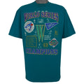MLB (Waves) - Toronto Blue Jays World Series Champions T-Shirt 1993 Large Vintage Retro Baseball