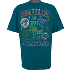 MLB (Waves) - Toronto Blue Jays World Series Champions T-Shirt 1993 Large Vintage Retro Baseball