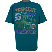 MLB (Waves) - Toronto Blue Jays World Series Champions T-Shirt 1993 Large Vintage Retro Baseball