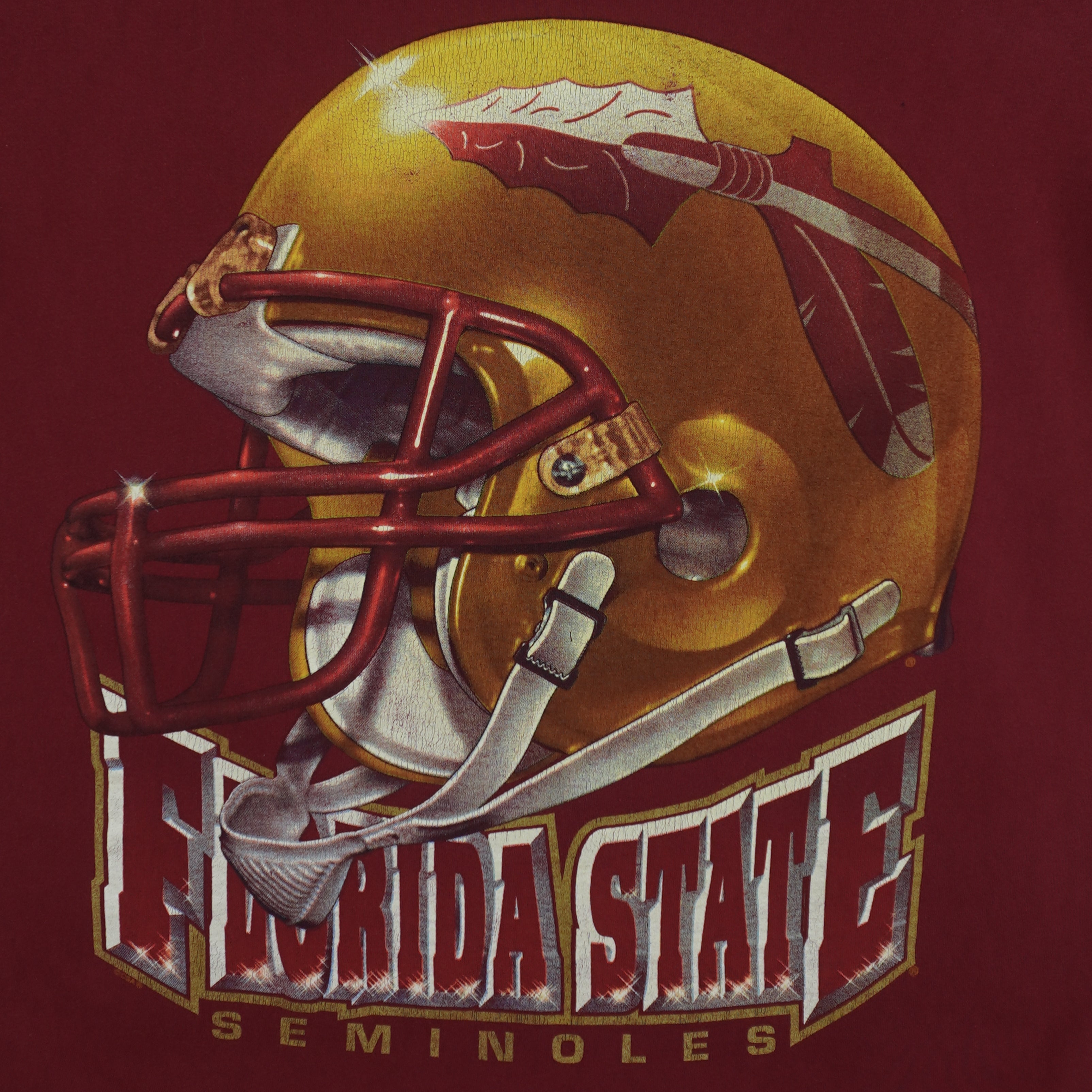 NCAA (CSA) - Florida State Seminoles Helmet T-Shirt 1990s Medium Vintage Retro