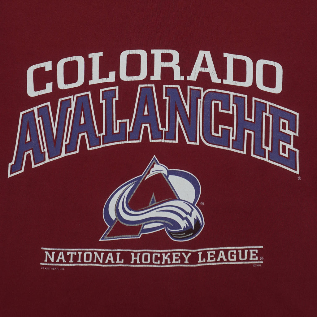 NHL (Lee) - Colorado Avalanche Spell-Out T-Shirt 1990s Large